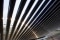 The picture shows tube collectors containing solar medium, viewed from below