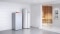 The picture shows a DHW heat pump in combination with a condensing boiler