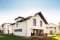 The picture shows a modern housing estate.